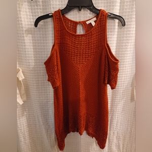 Lauren Conrad Cold Shoulder Sweater Tunic Top